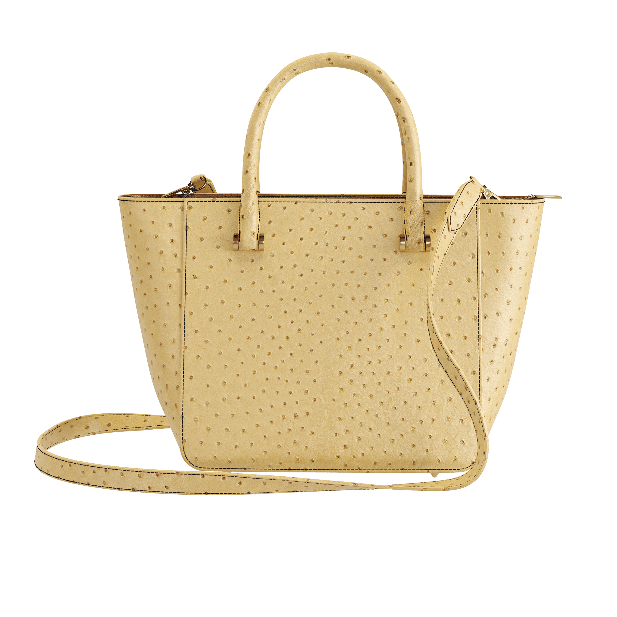 Antique Saddle Full Quill Ostrich Tote - Zelli Handbags