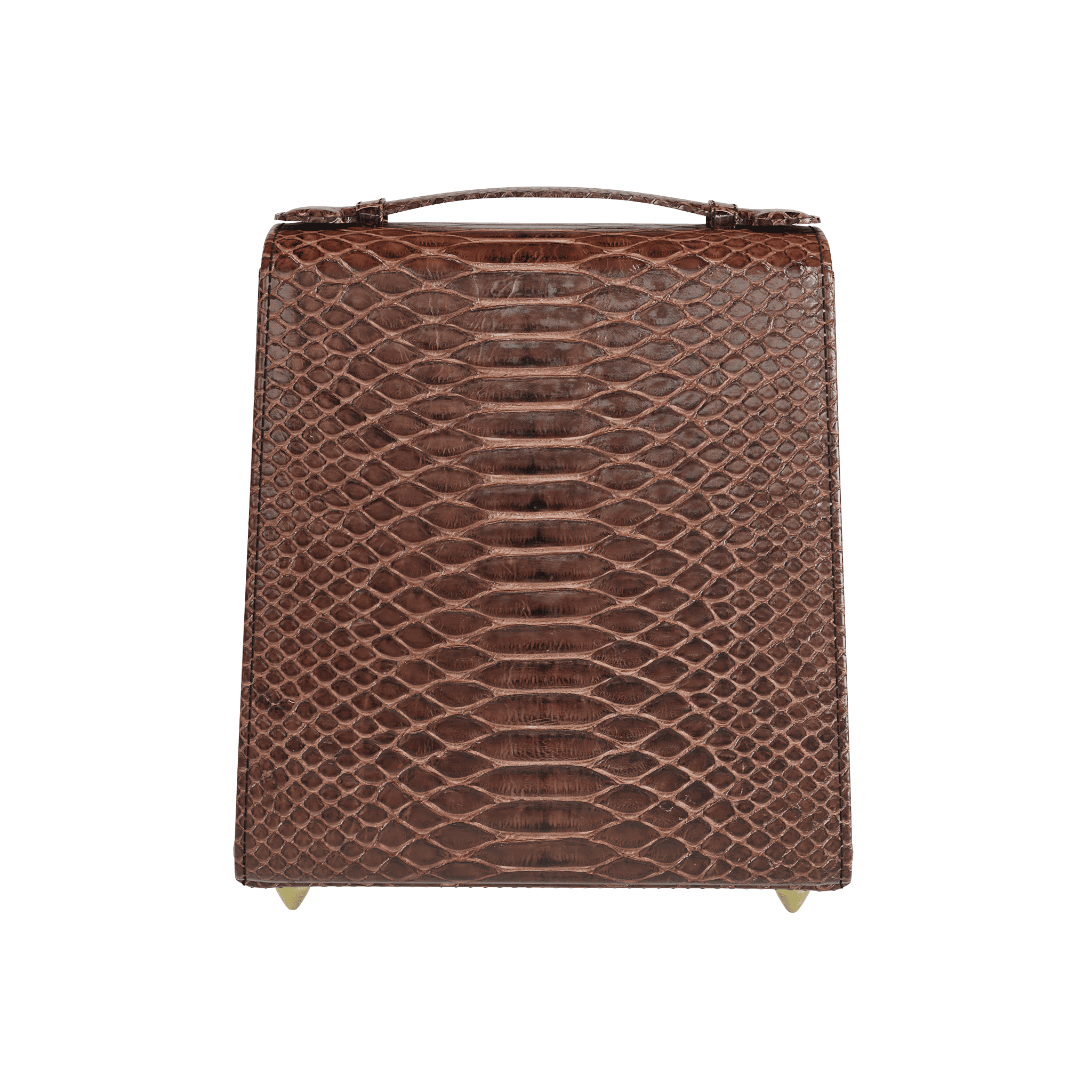 Brown Python Box Bag - Zelli Handbags