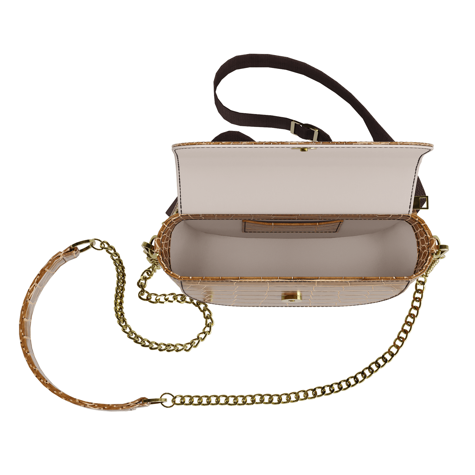 Café Alligator Hip Bag - Zelli Handbags