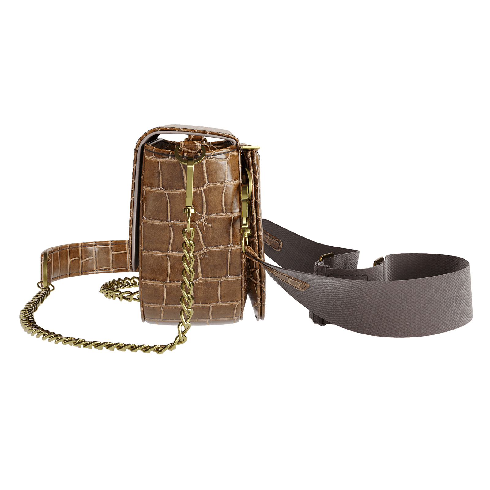 Café Alligator Hip Bag - Zelli Handbags