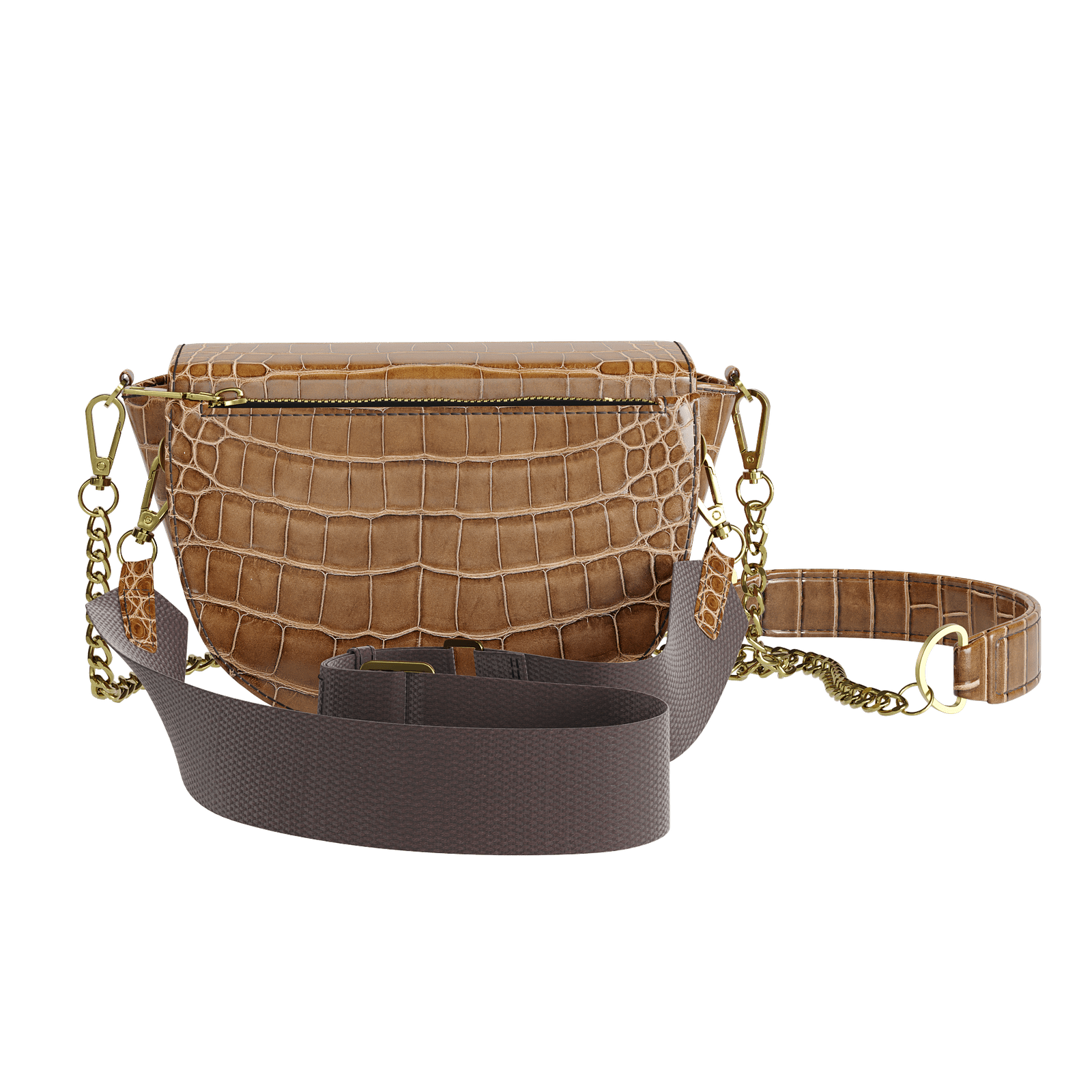 Café Alligator Hip Bag - Zelli Handbags