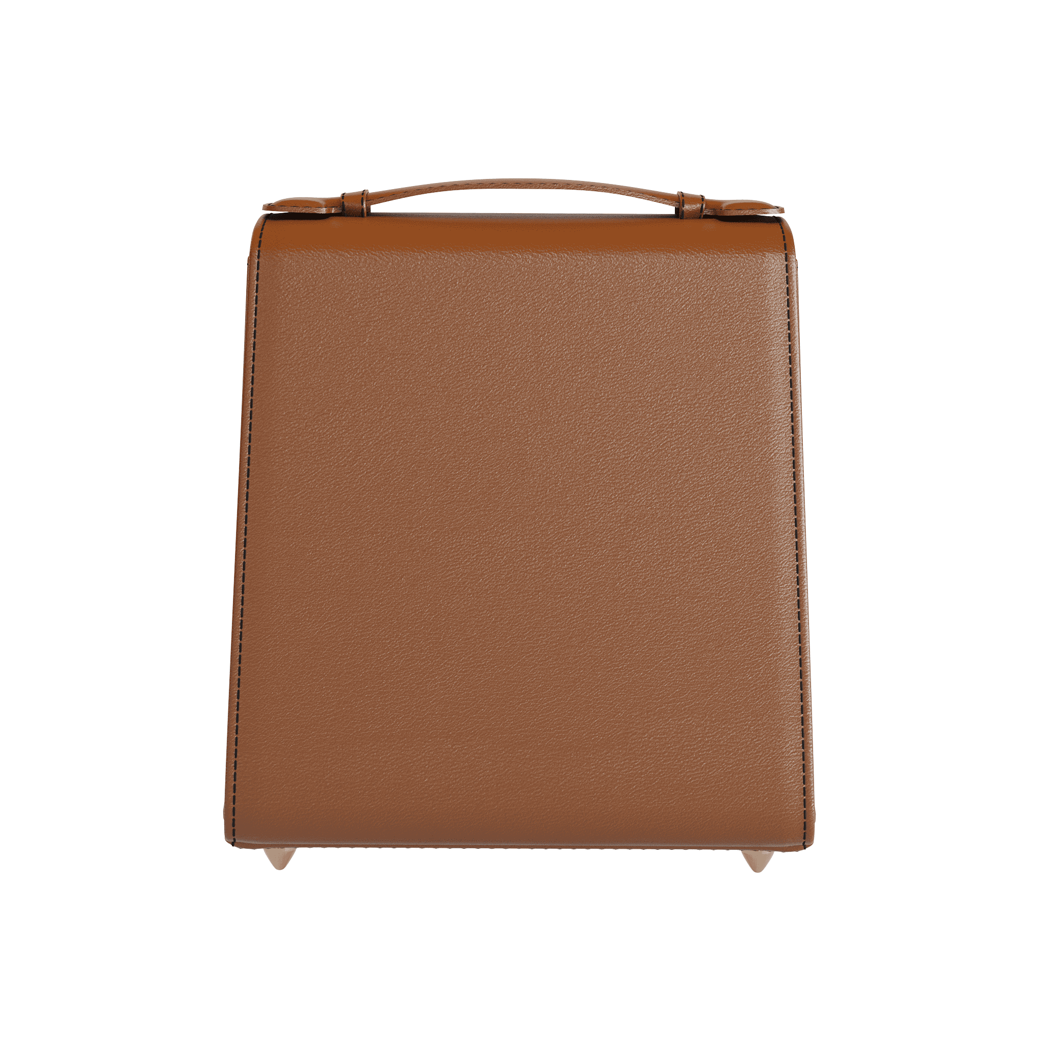 Classic Brown Veggie Tanned Box Bag - Zelli Handbags