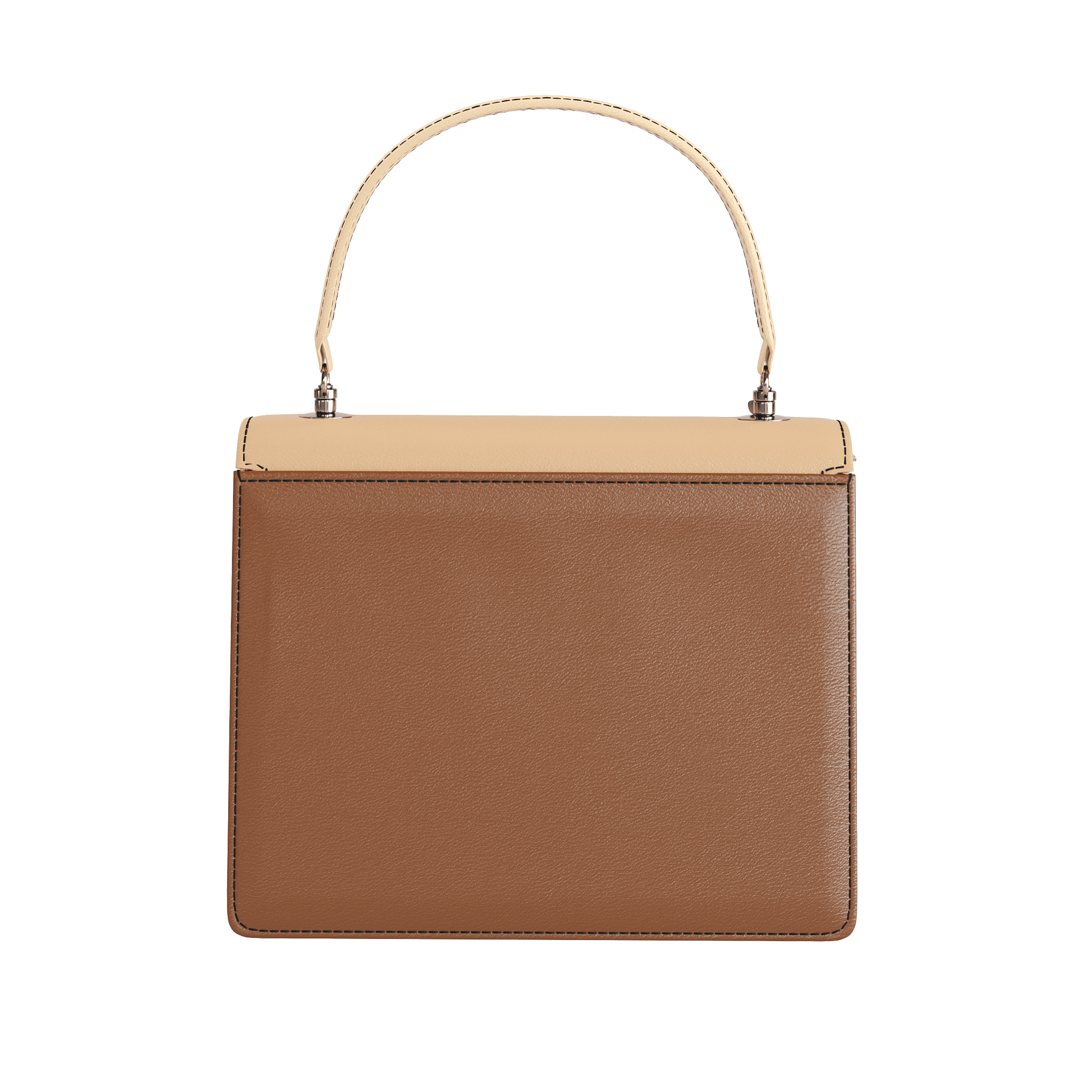 Classic Handbag In Three Tone Vachetta Leather - Zelli Handbags