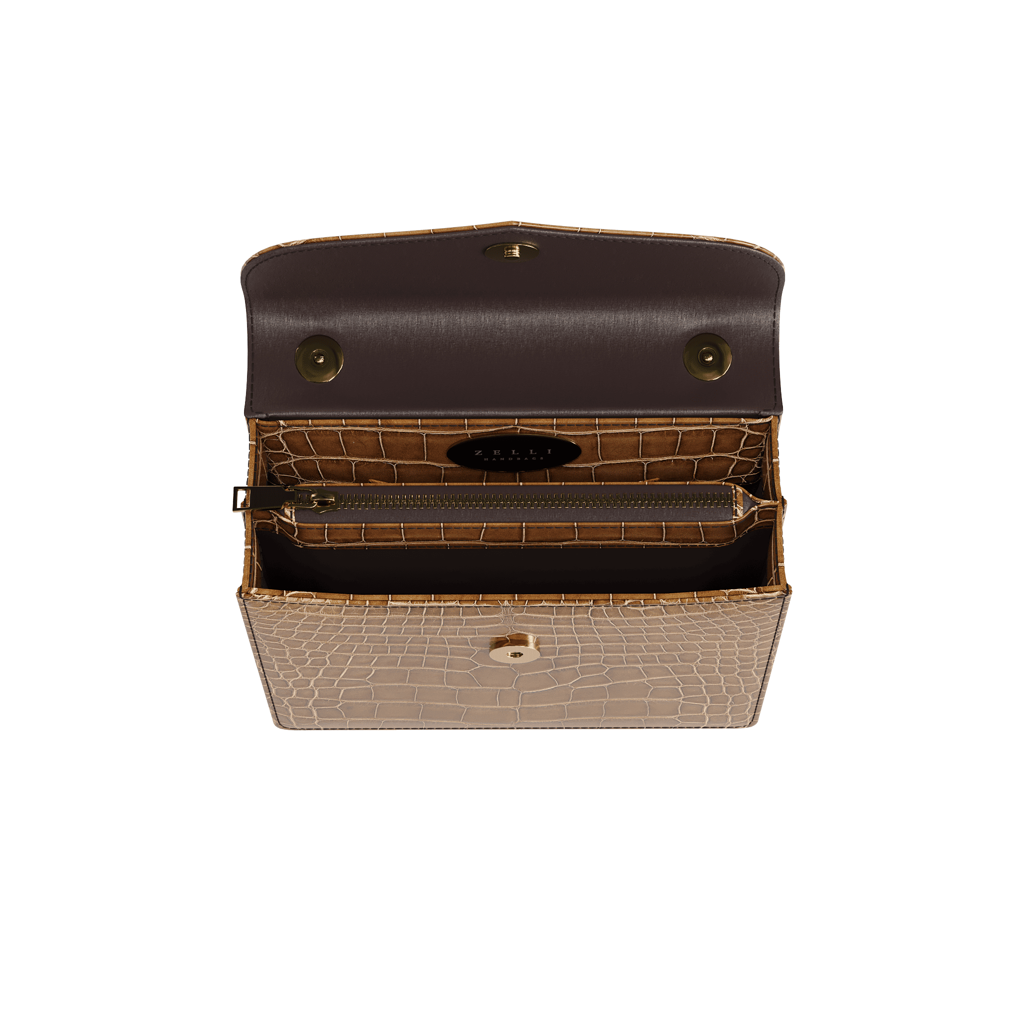 Luxury Brown Authentic Alligator Handbag - Zelli Handbags