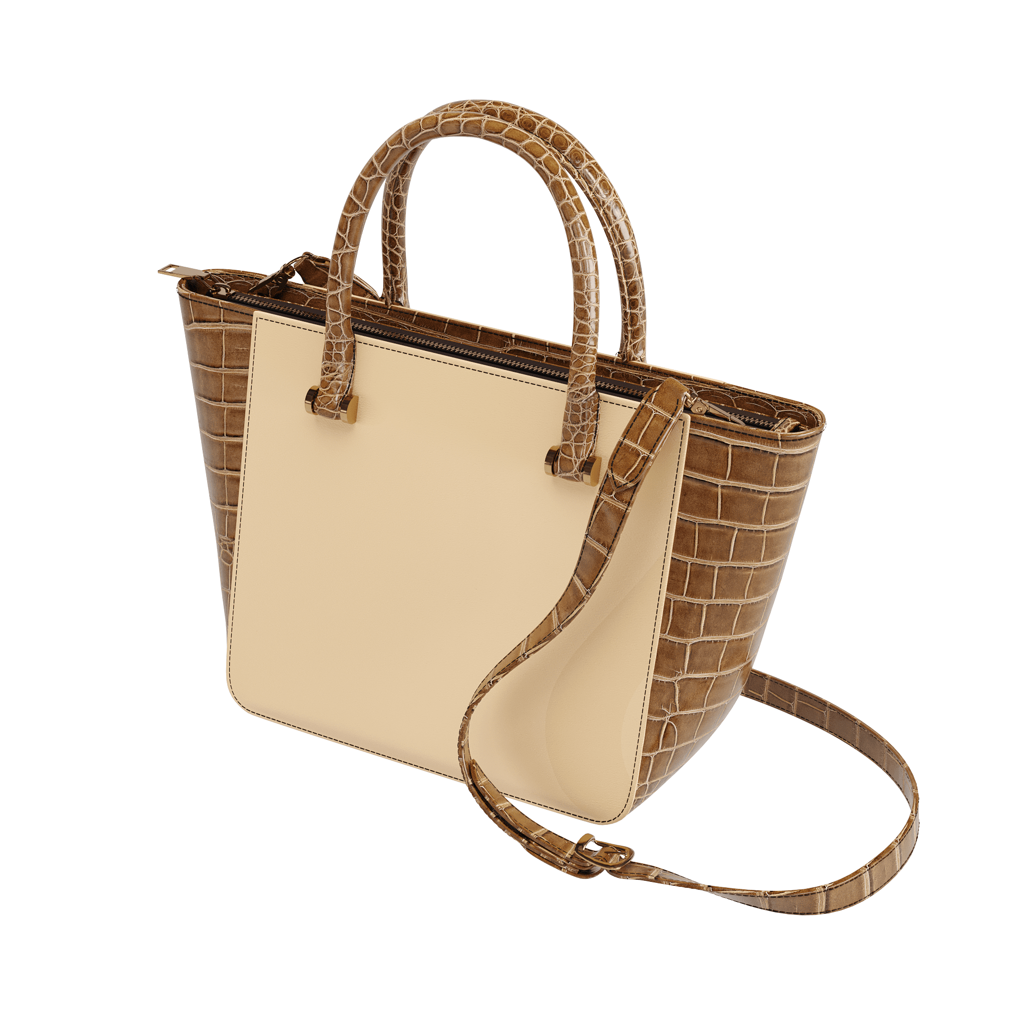 Luxury Veggie Tanned Tote With Unexpected Alligator Accents - Zelli Handbags