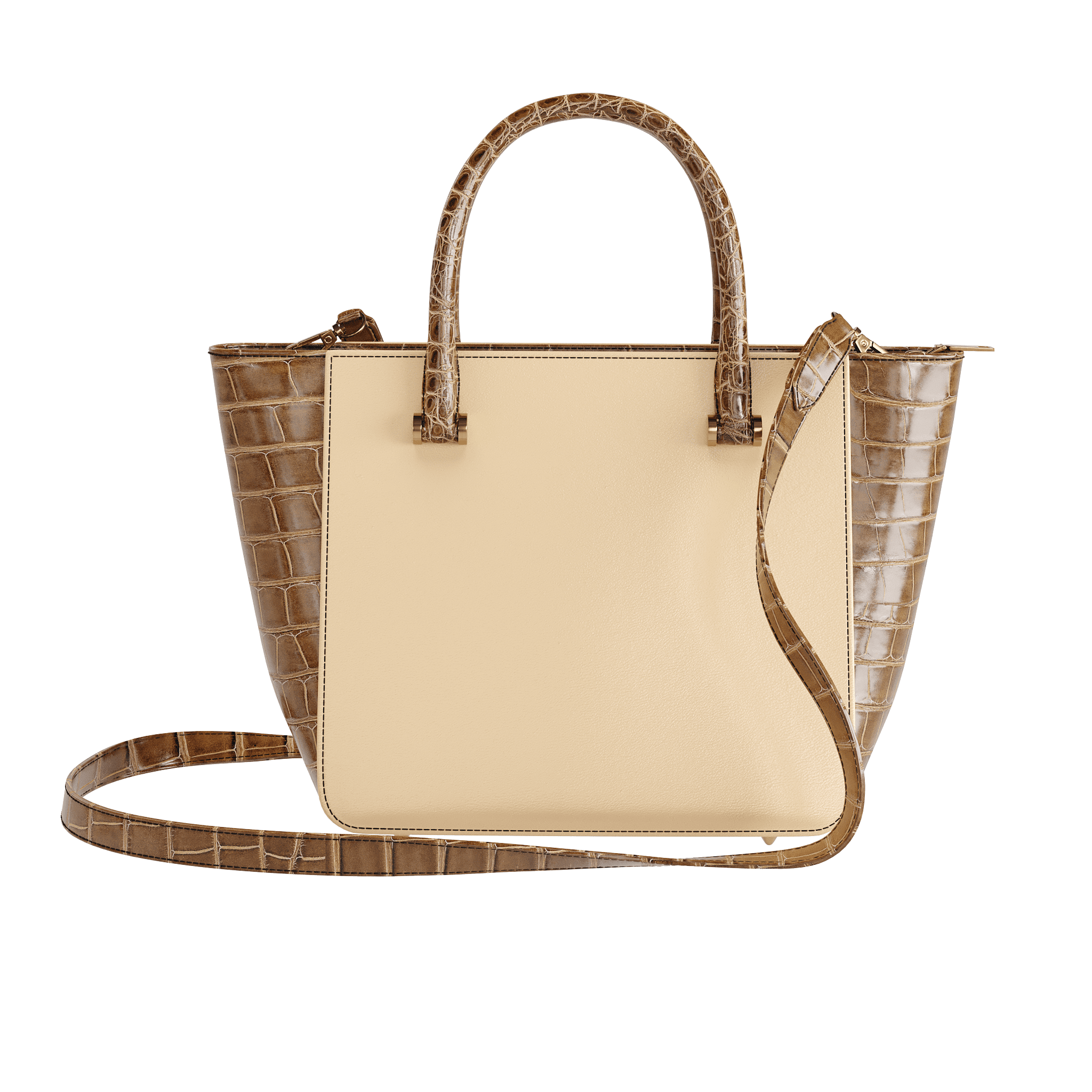Luxury Veggie Tanned Tote With Unexpected Alligator Accents - Zelli Handbags