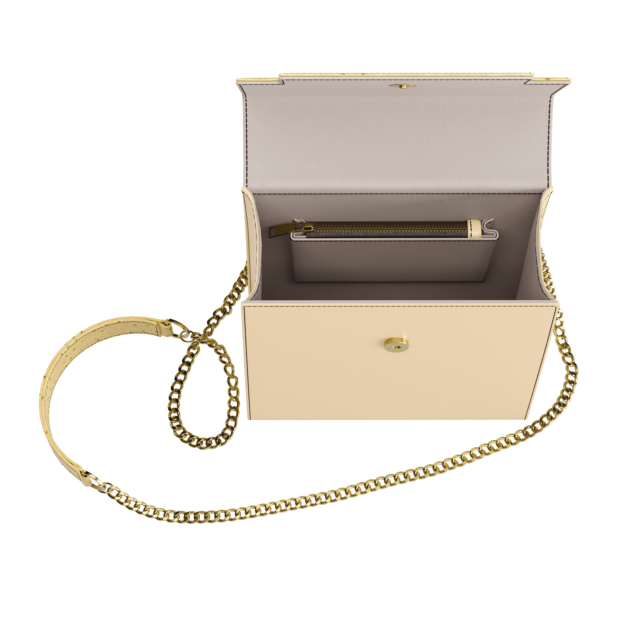 Natural Vegetable Tanned Box Bag With Antique Ostrich Flap - Zelli Handbags