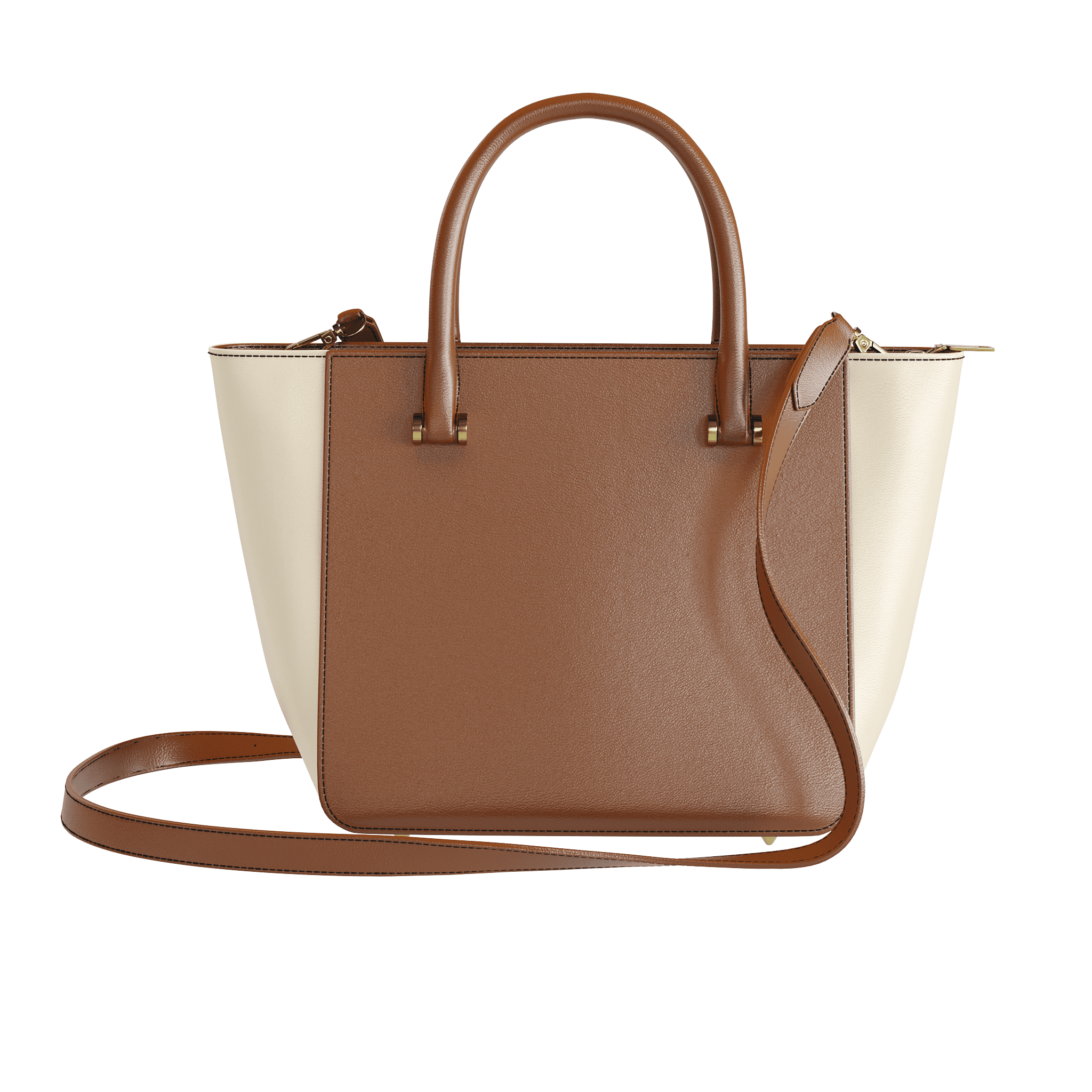 Rich Contrast Two Tone Vegetable Tanned Tote - Zelli Handbags