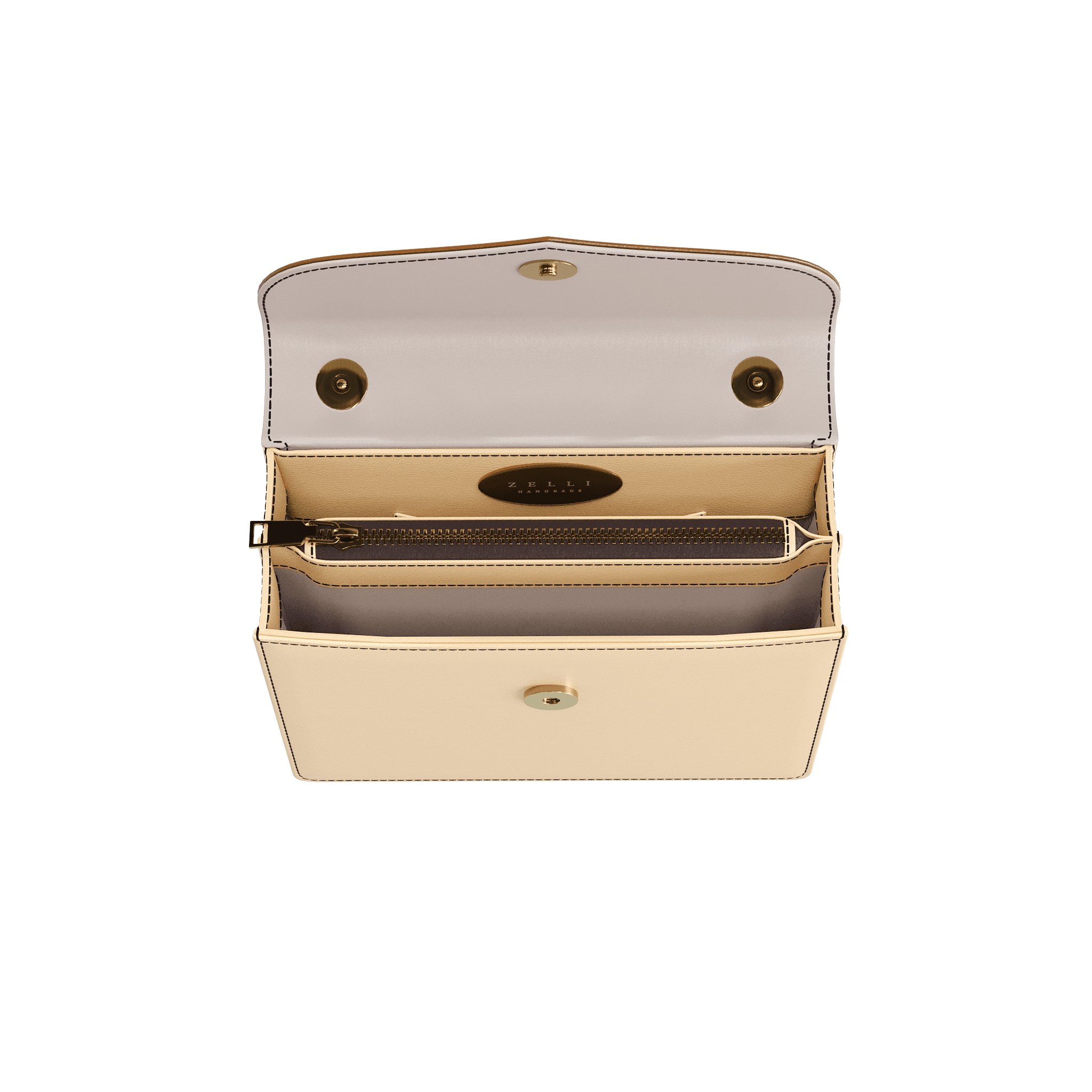 Two Tone Brown Handbag In Vegetable Tanned Leather - Zelli Handbags