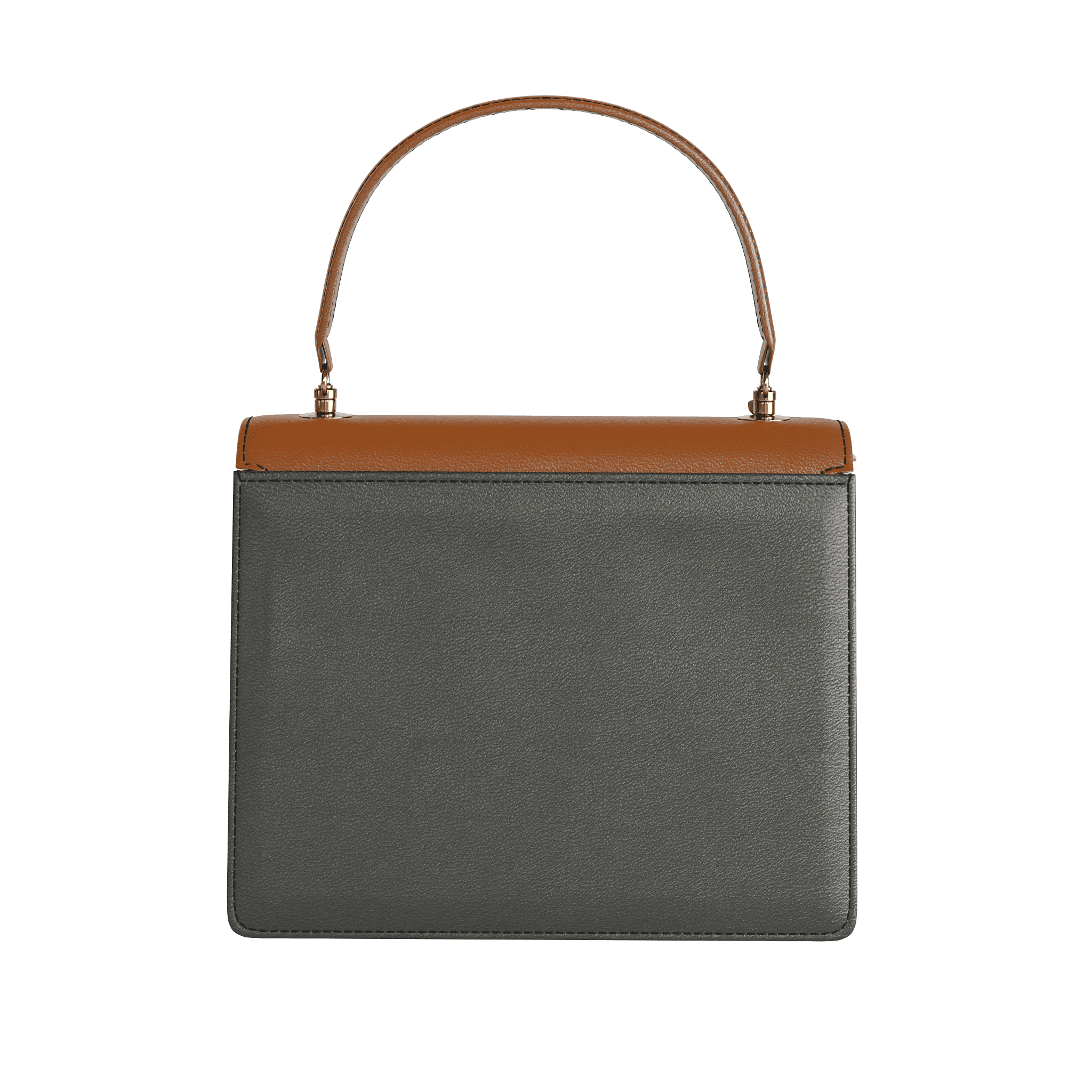 Two Tone Cream & Dark Brown Handbag - Zelli Handbags