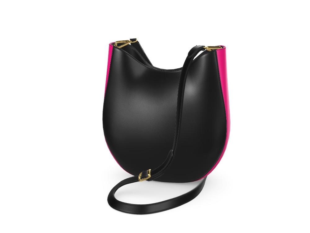 Black and Pink Vachetta Crossbody Purse - Zelli Handbags