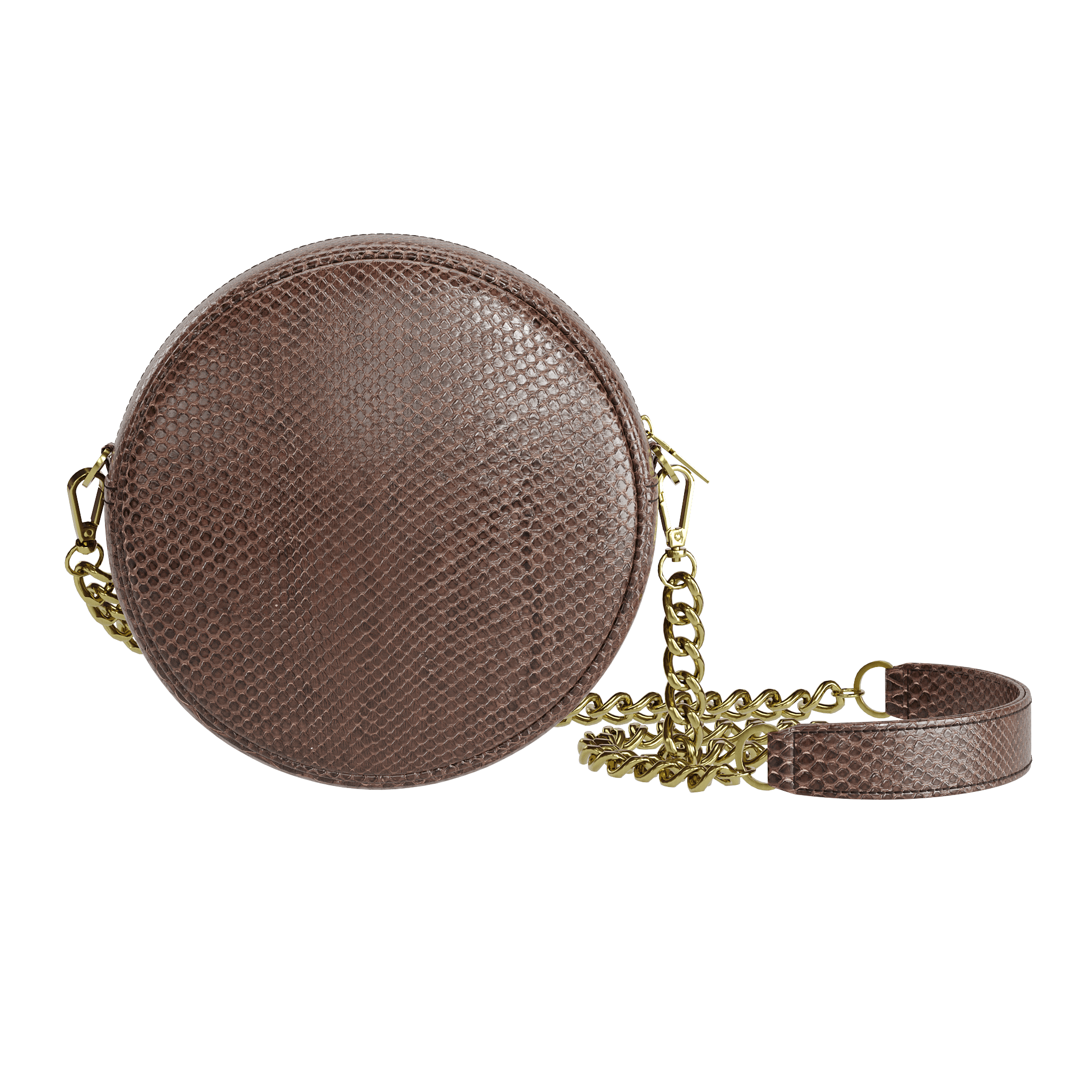 Fine Brown Scale Python Canteen Bag - Zelli Handbags