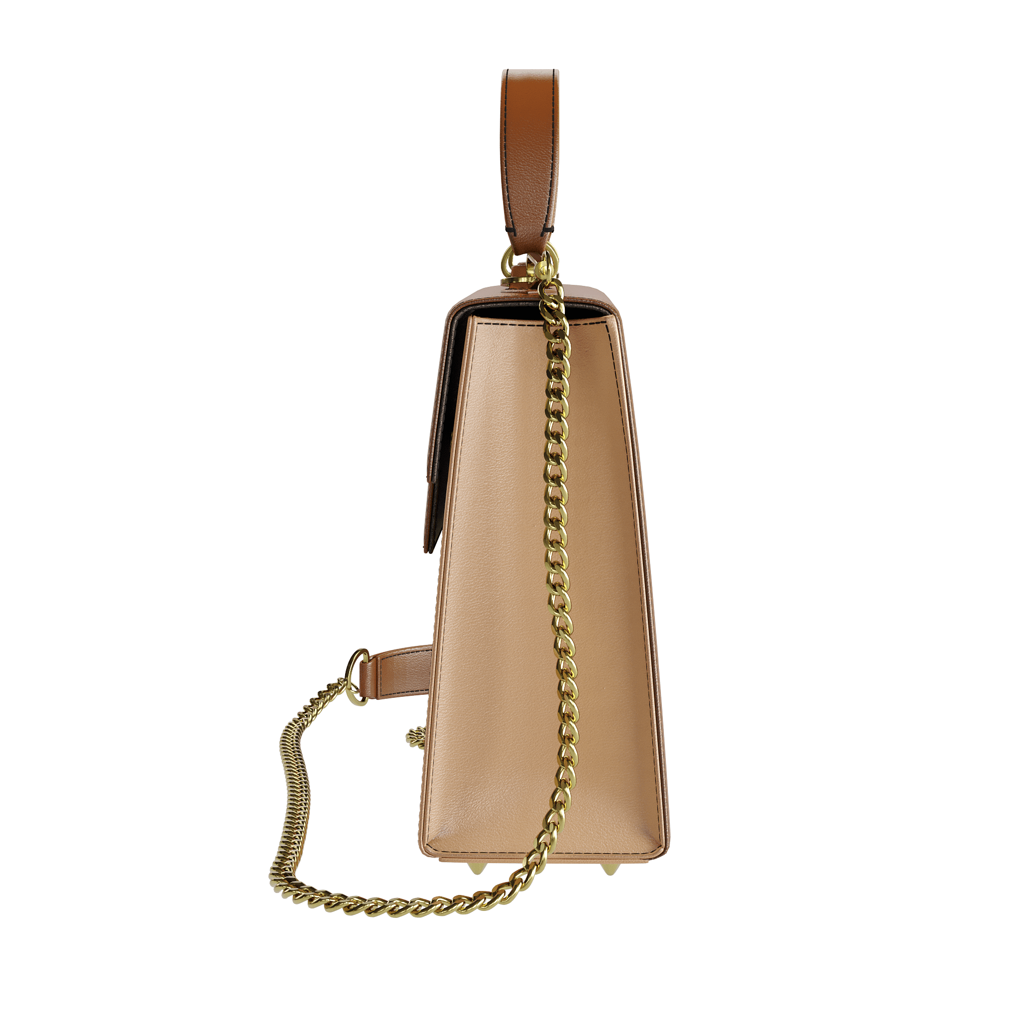 Two Toned Brown Box Bag - Zelli Handbags